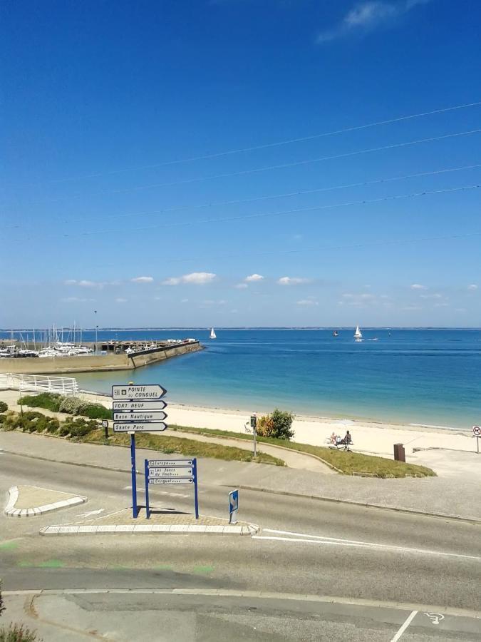 Appartement d'une chambre a Quiberon a 50 m de la plage avec vue sur la mer balcon amenage et wifi Extérieur photo